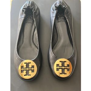 Tory Burch Minnie Travel Leather Ballet Flats